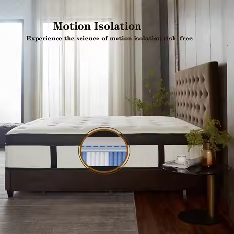 Queen Mattress 12 Inch, Deep Sleep Hybrid Mattresses 7-Zone Pain Relief - Bed in a Box - Fiberglass 