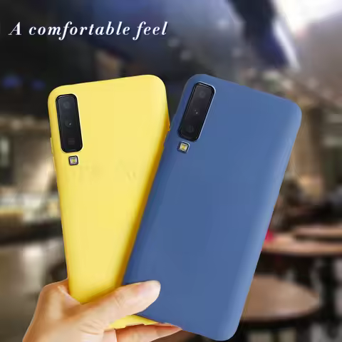 Thin Liquid Soft Silicone Case For Samsung Galaxy A7 (2018) a72018 Case for Samsung A7 2018 Protecto