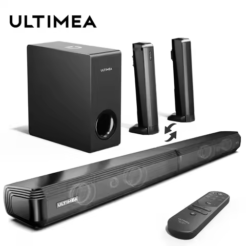ULTIMEA 200W 4.1ch Soundbar with Subwoofer,2-in-1 Detachable Bluetooth 5.3 Soundbar for Smart TV,Hom