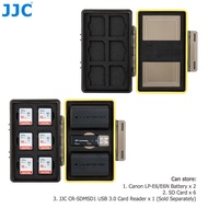JJC Multi-Function Camera Battery Case with Extra Memory Card Slot ( SD XQD MICRO SD CF Card ) for N
