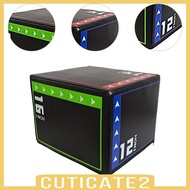 [Cuticate2] Plyometric Jump Box Anti Slip Heavy Duty 3 in 1 for Dips Skipping Exercise