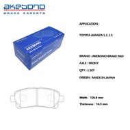 Akebono Brake Pad For Toyota Rush / Avanza 1.3. 1.5 ( Front )