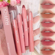 MAFFICK Six Color Matte Lipstick Pen / Smooth Lip Makeup Cosmetic / Waterproof Long Lasting Non-stick Cup Lipstick Pencil / Nude Pink Solid Lip Gloss Lip Liner Pen