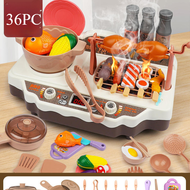 Pluck ชุดเตาอบพิซซ่าของเล่นไม้ ชุดเตาBBQอุปกรณ์ครบเซ็ต ของเล่นเด็ก ของเล่นเด็กในครัว