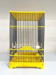 Khung lồng chim hút mật lồng chim khuyên nhựa Vuông Cao 3 vanh 21x30cm nhiều màu sắc tặng kèm phụ ki