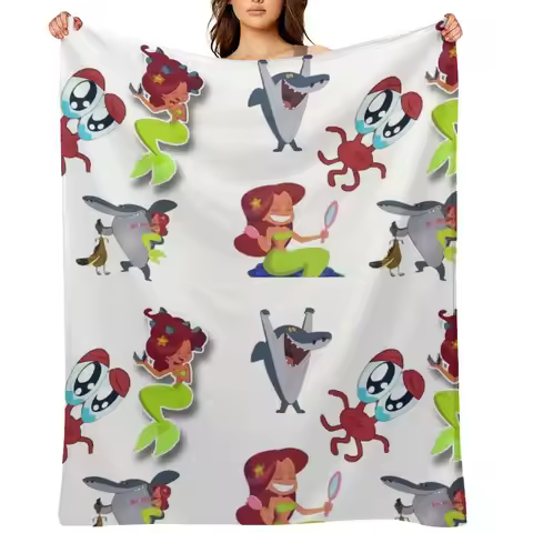Zigo and sharko pack stickers Throw Blanket Luxury St Large Tourist Comforter Blankets