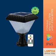 LAMPTAN โคมไฟหัวเสา พลังงานแสงอาทิตย์ Solar Pole Light Multi-Colour SPRINKLE 2w 3แสงในโคมเดียว ควบคุมด้วยรีโมท