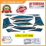 135LC V7 GRAPHIC SET STICKER 135LC(V7) STRIPE CYAN METALLIC CM6 GRAPHIC [100% ORIGINAL YAMAHA] - 55D