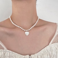 Korean Korean French Retro Peach Heart Necklace Female Classicfrench styleLight Luxury Temperament P