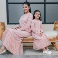 Little Glam Girls' Pink Gamis/Children's Muslim Dress - Kirana Dress - Nude Pink, XS