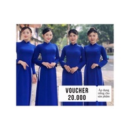 My An Nam Cobalt Blue Silk Ao Dai Set, Teacher Uniform Ao Dai, Luxurious Reception (Single Ao Dai/Se