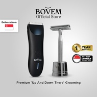 BOVEM Up &amp; Down Package: Waterproof Below-The-Waist Trimmer for Face Body and Private Groin Grooming Men Shaver