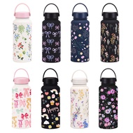 1000ML Thermos Bottle Rosette tumbler tahan sejuk Flower Printed Water Bottle Portable  Stainless St