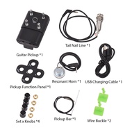 [2TPO] Guitar Pickup Classical Guitar Pickup Vibration Pickup with BT Built-in Drum Machine Metronom