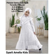 hk3 Produk Terbaru☑Pakaian Gamis Anak Free Hijab/Syarii Amelia