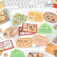(PQ002) Food Tray paper Sticky Notes Cute character Food note sticker/ Reminder/ Note Sticker/ Stati