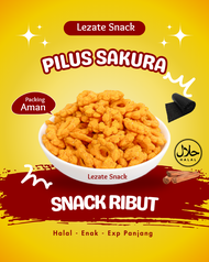 Pilus Sakura 1KG Snack Kiloan Murah/ Snack Ribut Gurih Asin/ Sakura Kuning Kembang Ribut Camilan Lez