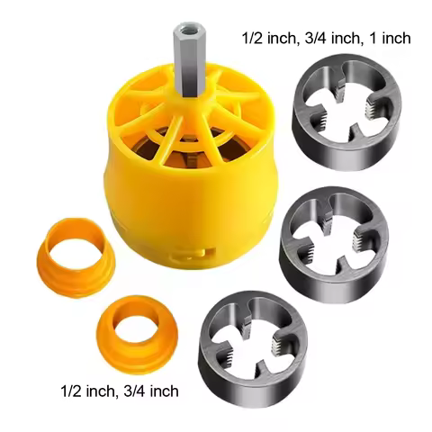 PVC Pipe Threader Kit 1/2Inch 3/4Inch 1Inch PPR Pipe Threader Pipe Enebrador Round Die With Buckle P