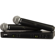 AUTHORIZED DEALER: Shure BLX288/SM58 Dual-Channel Wireless Handheld Microphone System with SM58 Capsules