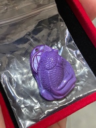 舒俱萊，舒俱徠，粉紫櫻花立體雕刻魚牌吊咀，全新收藏品