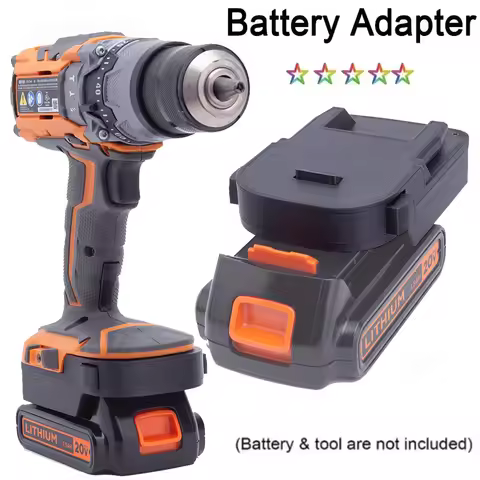 Battery Adapter Converter For Black & Decker 20V Lithium to for RIDGID AEG 18V Power Drill Tools (No