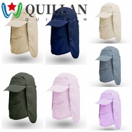 QUILLAN Baseball Hat, Removable Protect Face Neck Removable Hat, Multifunctional Quick Drying UV Protection Cover Ear Flap UV Protection Hat Cycling