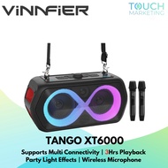 VINNFIER TANGO XT6000WMU PORTABLE PARTY SPEAKER 2 Wireless Mic