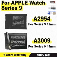 A2954 A3009 Battery For Apple Watch Series 9 Series9 iWatch9 41mm 45mm Brand-New Bateria + Adhesive 