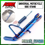 KING DRAG 25CM UNIVERSAL MOTORCYCLE SIDE STAND TITANIUM MOTOR TONGKAT KICK STAND LC135 Y15 Y16 RS150