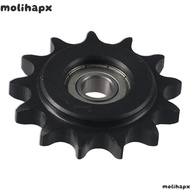 MOLIH Chain Idler Sprocket, C45 Carbon Steel 10mm Bore 1/2" Pitch Convex Idler Gear, with Insert 13 