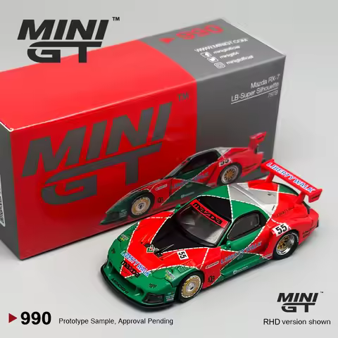 MINIGT 990 Mazda RX-7 LB-Super Silhouette 787B 1:64 alloy car Model
