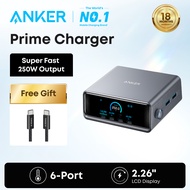 [Buy 1 get 1]Anker Prime Charger (250W, 6 Ports, GaNPrime) 2.26" LCD Display and Smart Control Dial 