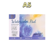Sổ Vẽ Màu Nước A3 A4 A5 - Giấy 200gsm Dày 30 Tờ Ép Lạnh Xé Lẻ Vẽ Màu Nước Gouache Cho Học Sinh Họa S