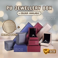 BijouBox Luxury PU Jewellery Box for Rings, Earrings, Bracelets, Pendants, Bangles, Kalung Kotak Cin