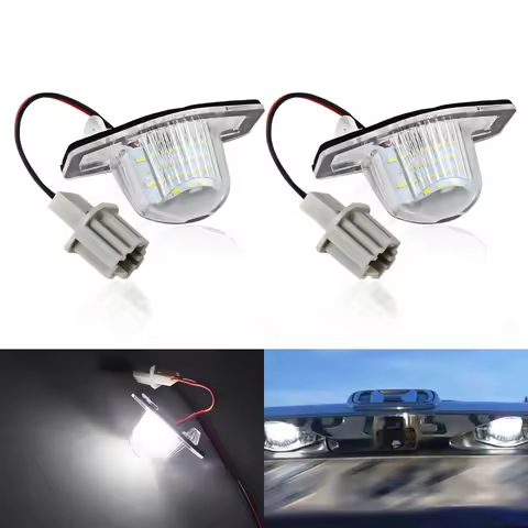 2pcs Error Free LED Car Number License Plate for Honda Crv Fit Jazz Crosstour Odyssey Stream Freed L