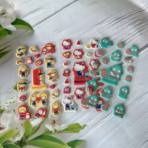 Sanrio Patty & Jimmy Corocoro Kuririn Pekkle Duck Retro Series 3D Three-Dimensional Sticker Insulate