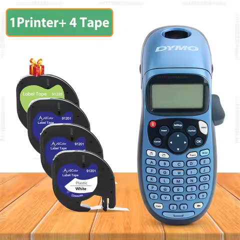 Portable Label Maker Dymo LT100H LT-100H Adhesive Label Printer Handheld Labeling Machine with Dymo 