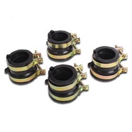 4 pcs Motorcycle adapts Honda accessories CBR250MC19MC22/CB400 carburetor interface rubber air intake pipe