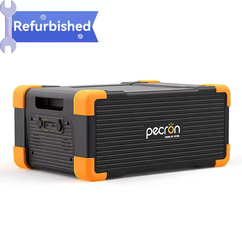 Used-pecron EB3000-24V 3072Wh Expansion Battery for E2000LFP Portable Power Station,100W USB-C & DC1