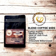 Coffee Brew Charcoal Roasted Coffee Bean, Liberica & Arabica (Special Blend) 200g, Whole Bean or Gro