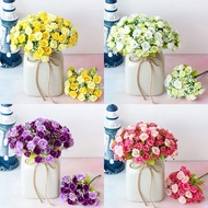 21Heads/Bouquet  Artificial Flowers Silk Rose Gypsophila DIY Family Wedding Decoration
