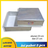 [2 pcs] SQUARE PANS, LEGIT LAYER SQUARE PANS TART CAKE/S