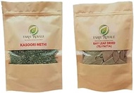 Farm Royale Kasoori Methi &amp; Bay Leaf Dried Whole Combo (100gm, 100gm) sabut masala /100% Fresh Pure and Natural.