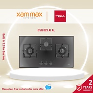 Teka - GSQ 823 AI AL - 3 Burner Gas Cooker Hob Stove / 2 Triple Ring Brass Burners / 1 Semi Rapid Bu