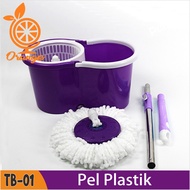 Spin mop serbaguna alat pembersih lantai 1 set pel dan 2 pcs kain pel MURAH