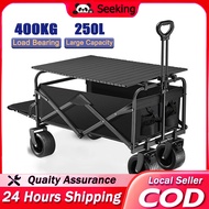 【Seeking Mall】Outdoor Wagon Trolley Troli Barang Foldable Cart camping trolley Camping Shopping Cart