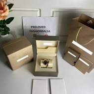 Preloved Th 2024 Serpenti Tubogas Lady Watch Bezel Rose Gold & Black Dial