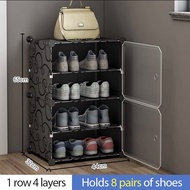 Rak Kasut Shoe Rack With Door DIY Storage Box Bertutup Rack Shelf Shoe Cabinet Shoes Organization Pl