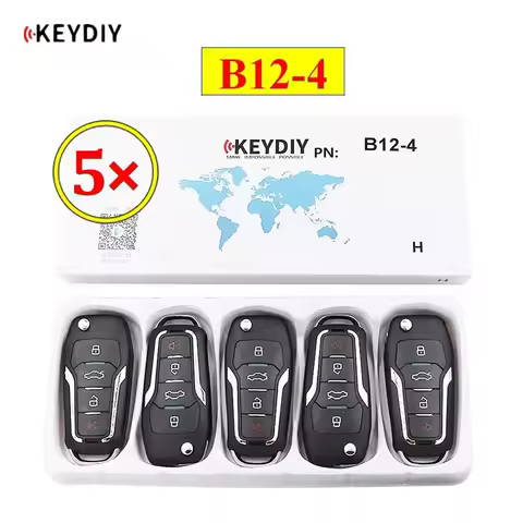 5pcs/lot KEYDIY B12-4 B series 4 button universal KD remote control for Ford style for KD200 KD900 K