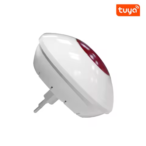 Tuya WIFI Indoor Strobe Siren Alarm with 110dB Support Alexa and Google Voice Control